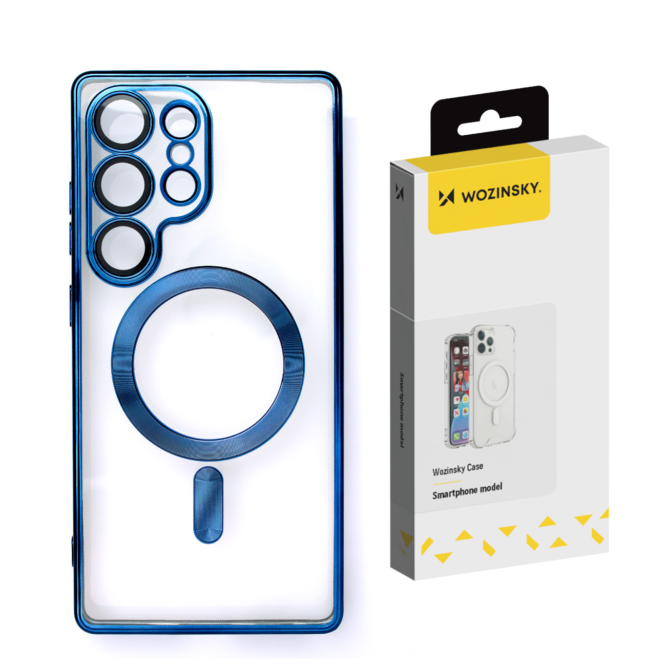 Wozinsky Elektroplātētais viedtālruņa apvalks Samsung Galaxy S25 ar MagSafe – zils