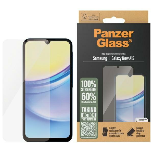 PanzerGlass aizsargstikls Ultra-Wide Fit rūdītais stikls Samsung Galaxy A16 / A16 5G