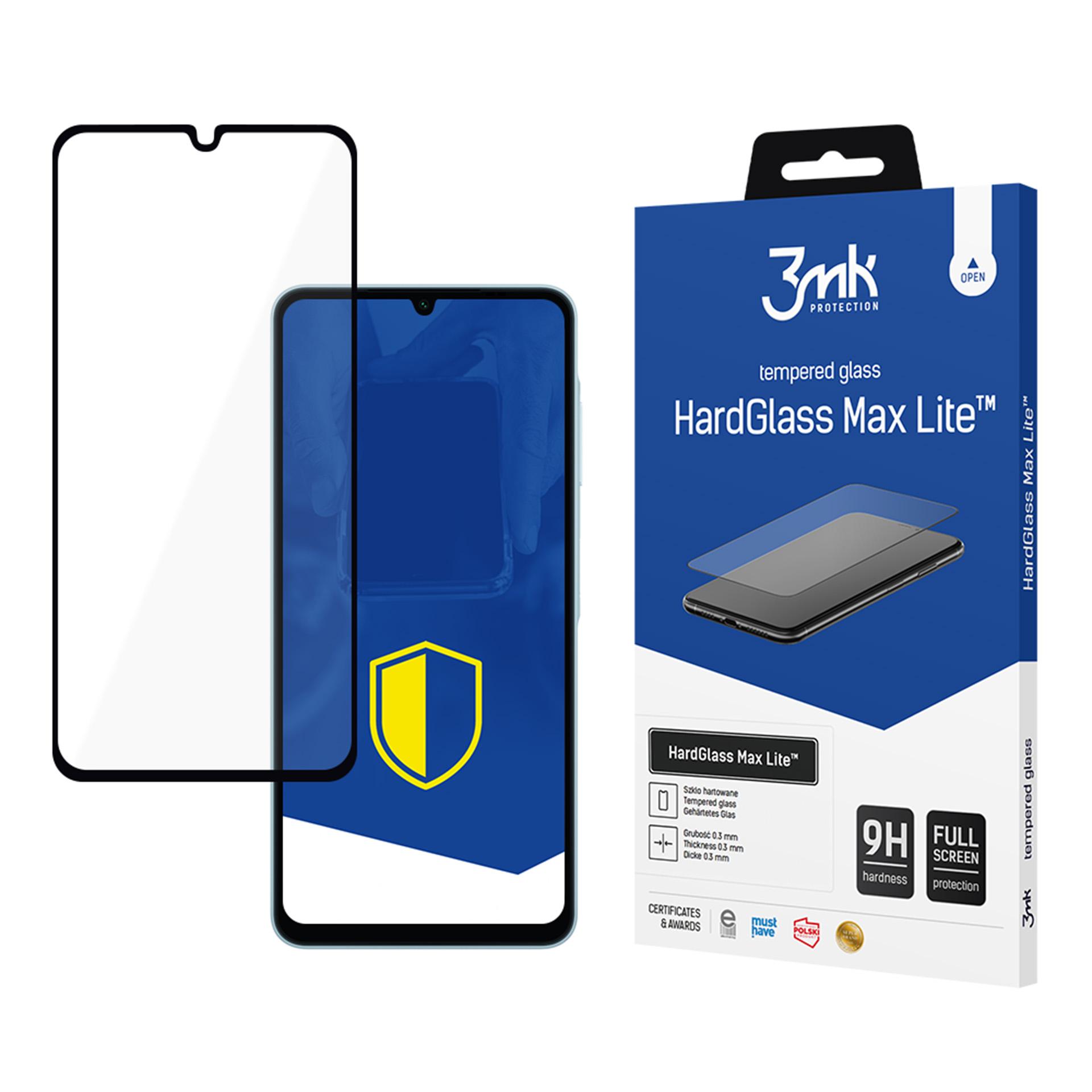 Rūdītais stikls 3mk HardGlass Max Lite Melns Samsung Galaxy A06