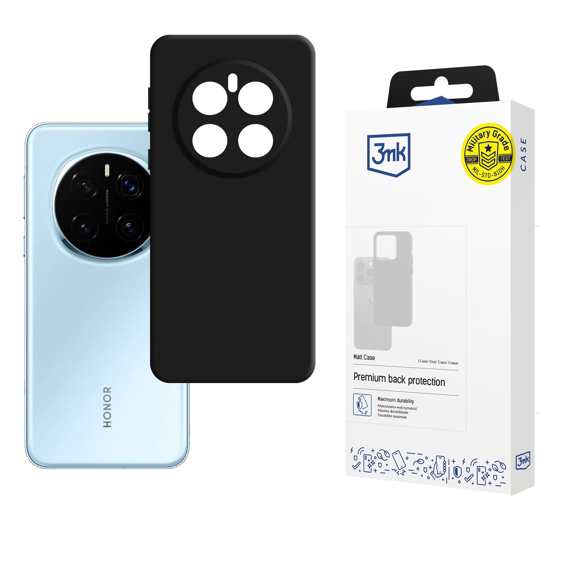 3mk matēts viedtālruņa apvalks Honor Magic 7 - melns