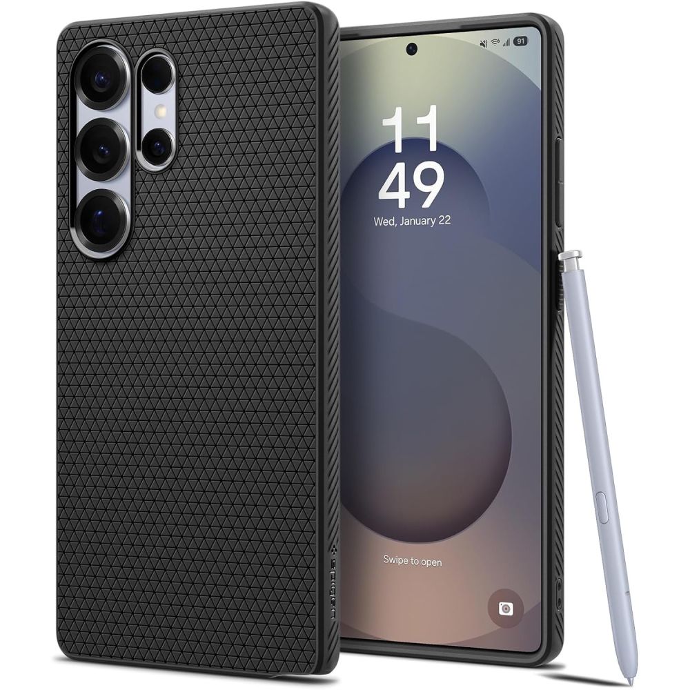 Spigen Liquid Air apvalks Samsung Galaxy S25 Ultra - melns