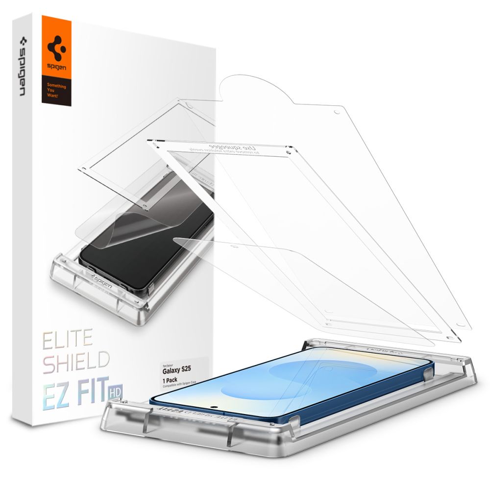 Spigen ELITE SHIELD EZ FIT hibrīdstikls Samsung Galaxy S25 - caurspīdīgs