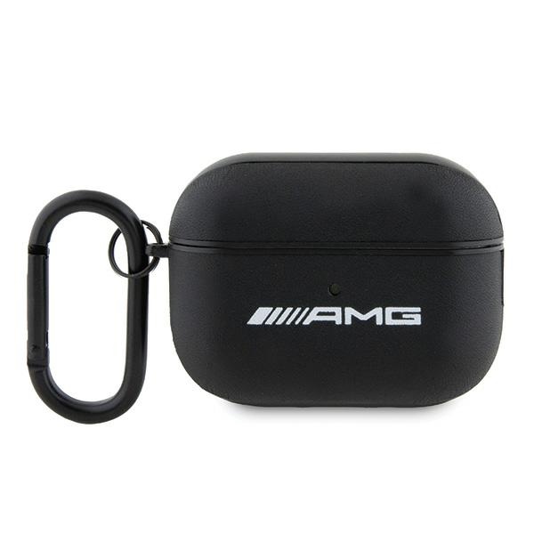 AMG AMAP2SLWK AirPods Pro 2 (2022/2023) apvalks melns/melns Ādas balts logotips