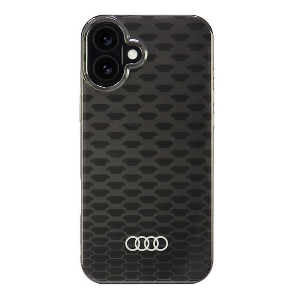 Audi IML Izšuvuma raksts Magnētiskais iPhone 16 Plus 6.7" melns/melns cietais apvalks AU-IMLMIP16M-Q5/D3-BK