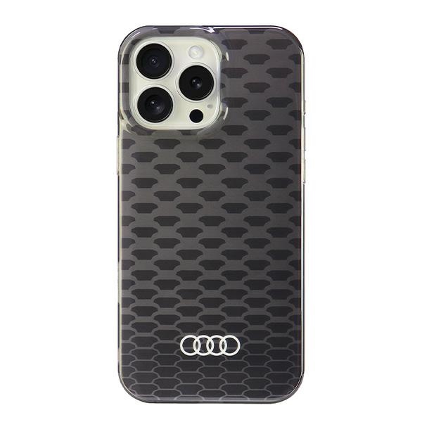 Audi IML Izšuvuma raksts Magnētiskais iPhone 16 Pro Max 6.9" melns/melns cietais apvalks AU-IMLMIP16PM-Q5/D3-BK