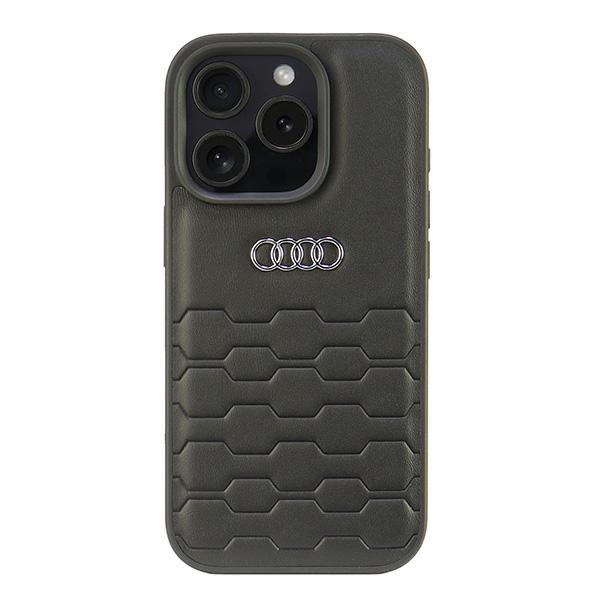 Audi Sintētiskās ādas iPhone 16 Pro 6.3" melns/melns cietais apvalks AU-TPUPCIP16P-GT/D2-BK