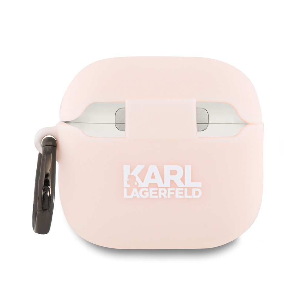 Karl Lagerfeld silikona Choupette galvas 3D apvalks AirPods 4 - rozā