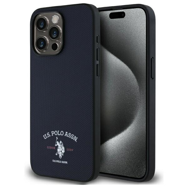 US Polo USHCP15XPARV viedtālruņa apvalks iPhone 15 Pro Max 6.7" ar drukātu DH logotipu - tumši zila