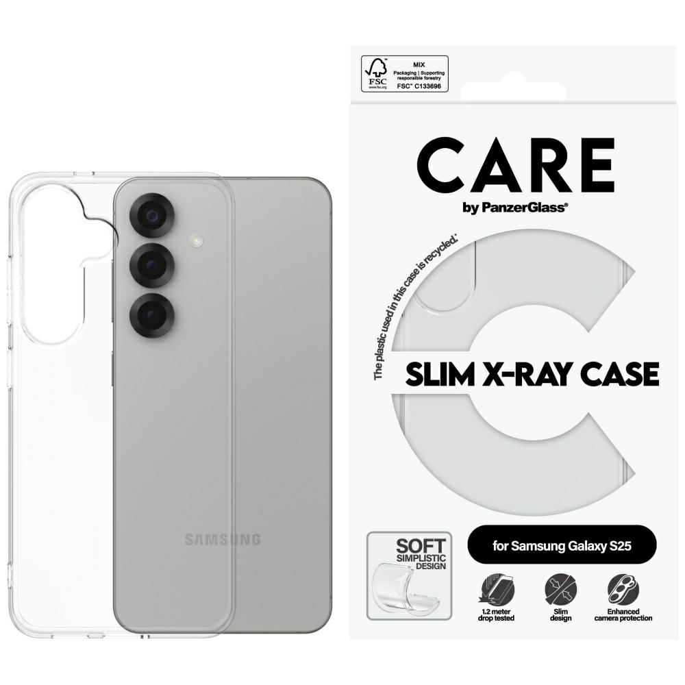 CARE by PanzerGlass Modes X-Ray viedtālruņa apvalks Samsung Galaxy S25 - Caurspīdīgs
