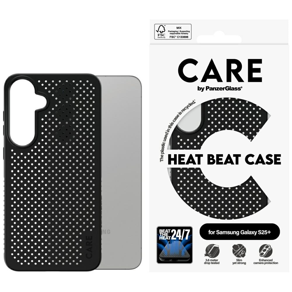 CARE by PanzerGlass Funkcionālais Heat Beat viedtālruņa apvalks Samsung Galaxy S25+ - Melns