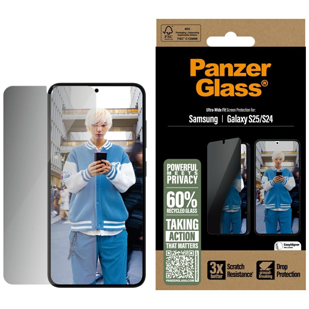 PanzerGlass Itin plašs Privatuma stikls skirtas Samsung Galaxy S25