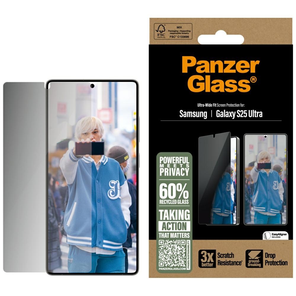 PanzerGlass īpaši plāns privātuma stikls Samsung Galaxy S25 Ultra