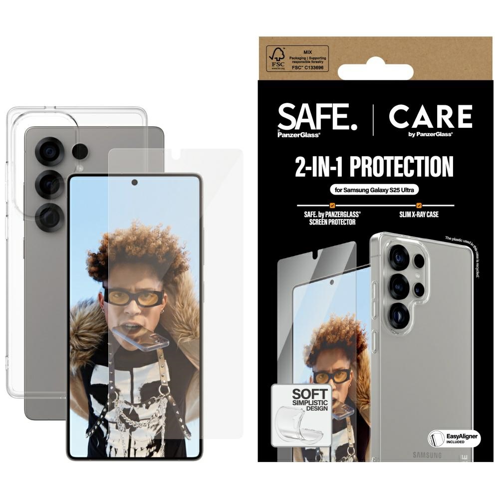 CARE by PanzerGlass Fashion 2in1 Viedtālruņa apvalks + stikla aizsargu komplekts priekš Samsung Galaxy S25 Ultra