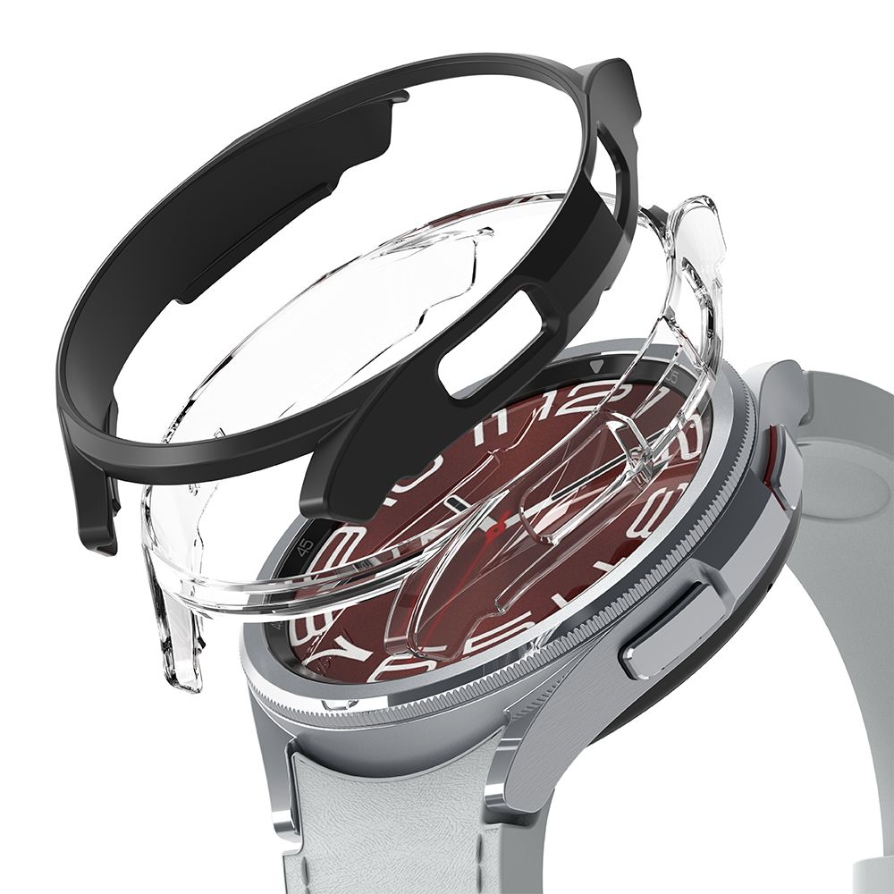 Ringke Slim 2 daļu viedtālruņa apvalks Samsung Galaxy Watch 6 Classic 43mm - melns un caurspīdīgs