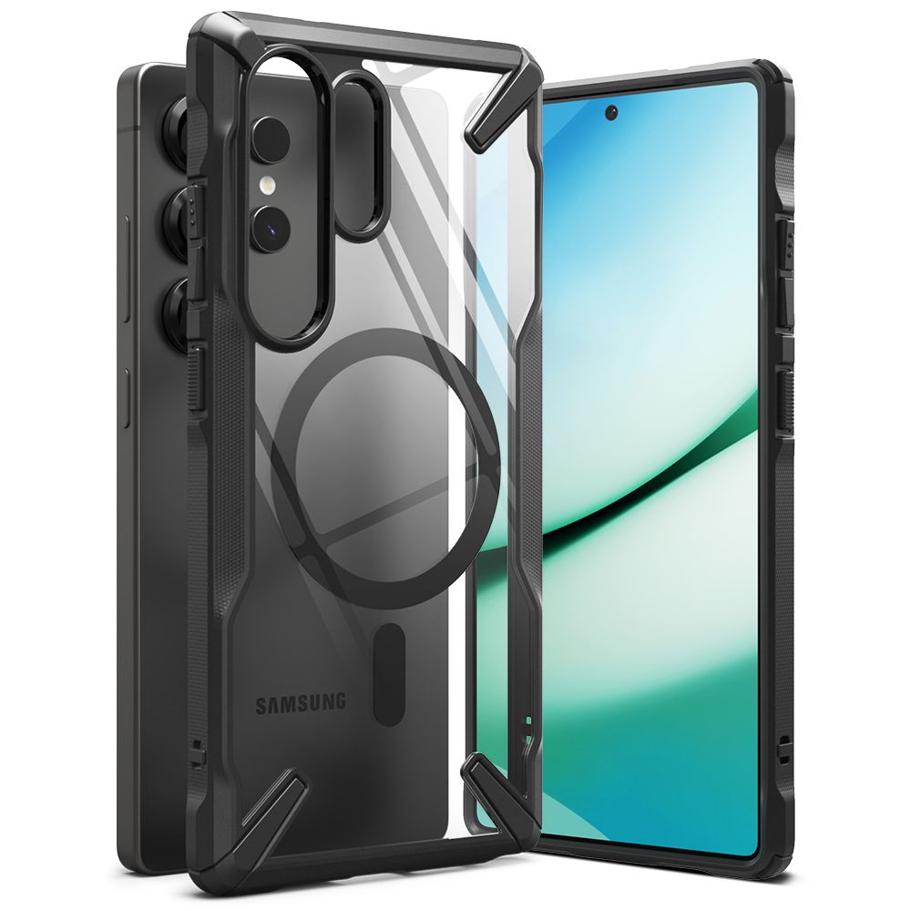 Ringke Fusion X Magnētiskais apvalks Samsung Galaxy S25 Ultra viedtālrunim - melns