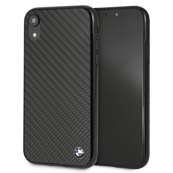 BMW Siganture Carbon iPhone Xr viedtālruņa apvalks - melns