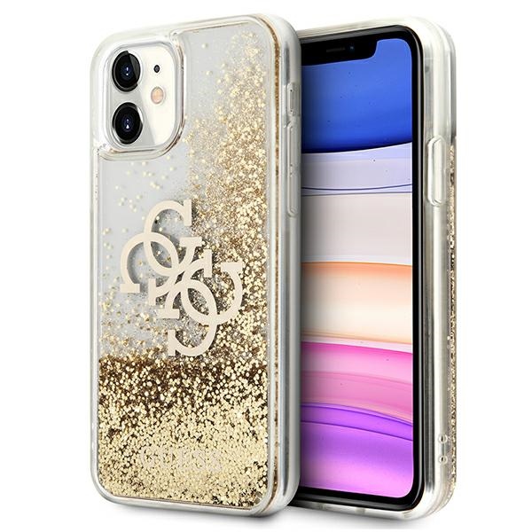 Guess 4G Big Liquid Glitter viedtālruņa apvalks iPhone 11 6.1" / Xr - Zelta