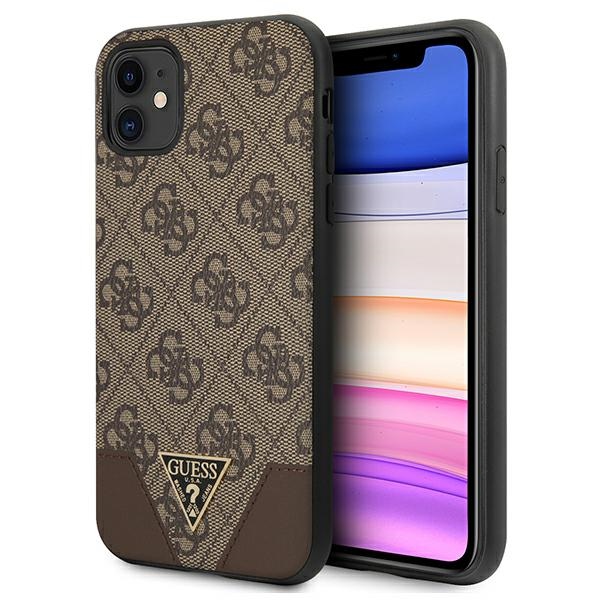 Guess 4G Triangle Collection viedtālruņa apvalks iPhone 11 6.1" / Xr 6.1" - Brūns