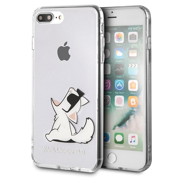 Karl Lagerfeld Choupette Fun viedtālruņa apvalks iPhone 7 / 8 Plus - caurspīdīgs