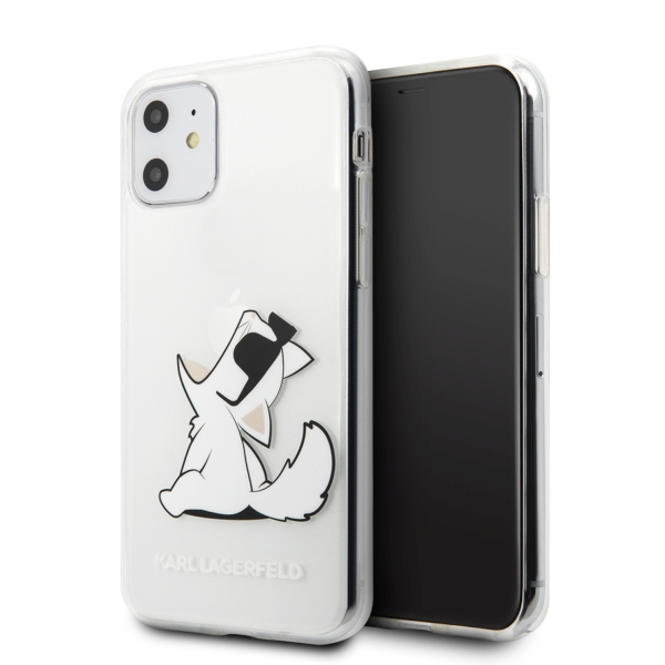 Karl Lagerfeld Choupette Fun viedtālruņa apvalks iPhone 11 / Xr - caurspīdīgs