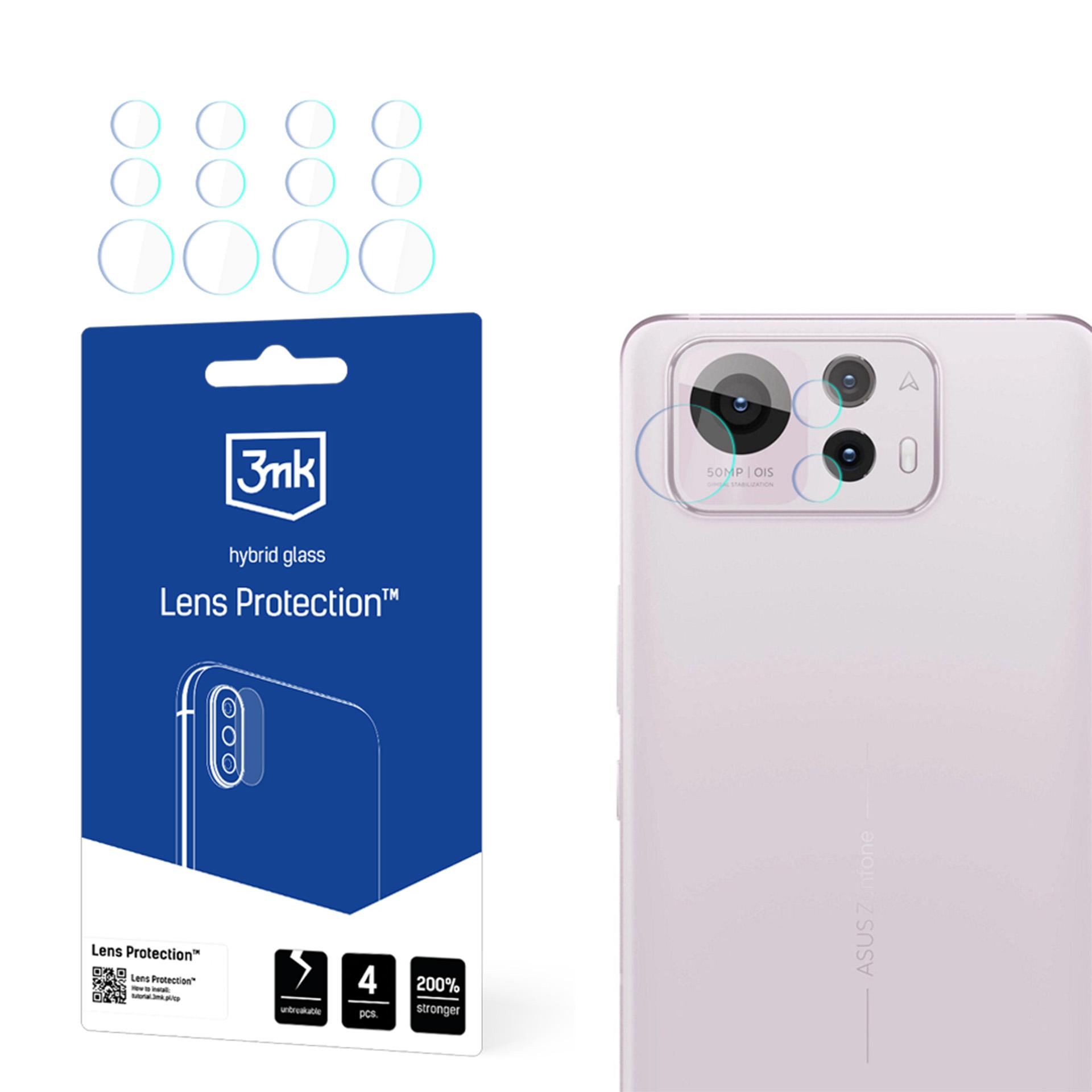 Hibrīdais kameras lēcas stikls 3mk Lens Protection paredzēts Asus Zenfone 12 Ultra