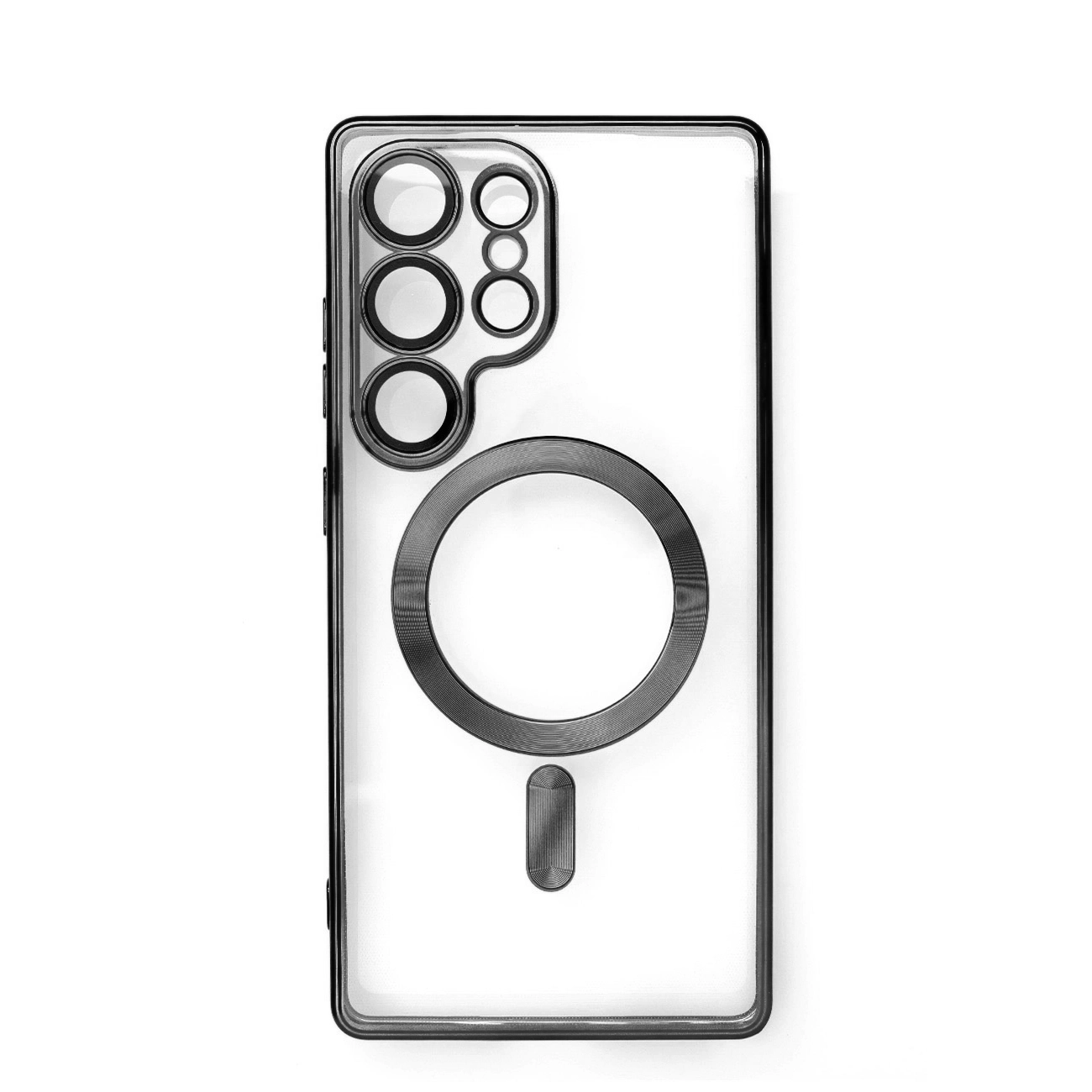 Elektroplēts apvalks ar MagSafe galvanizēts iPhone 16e - melns