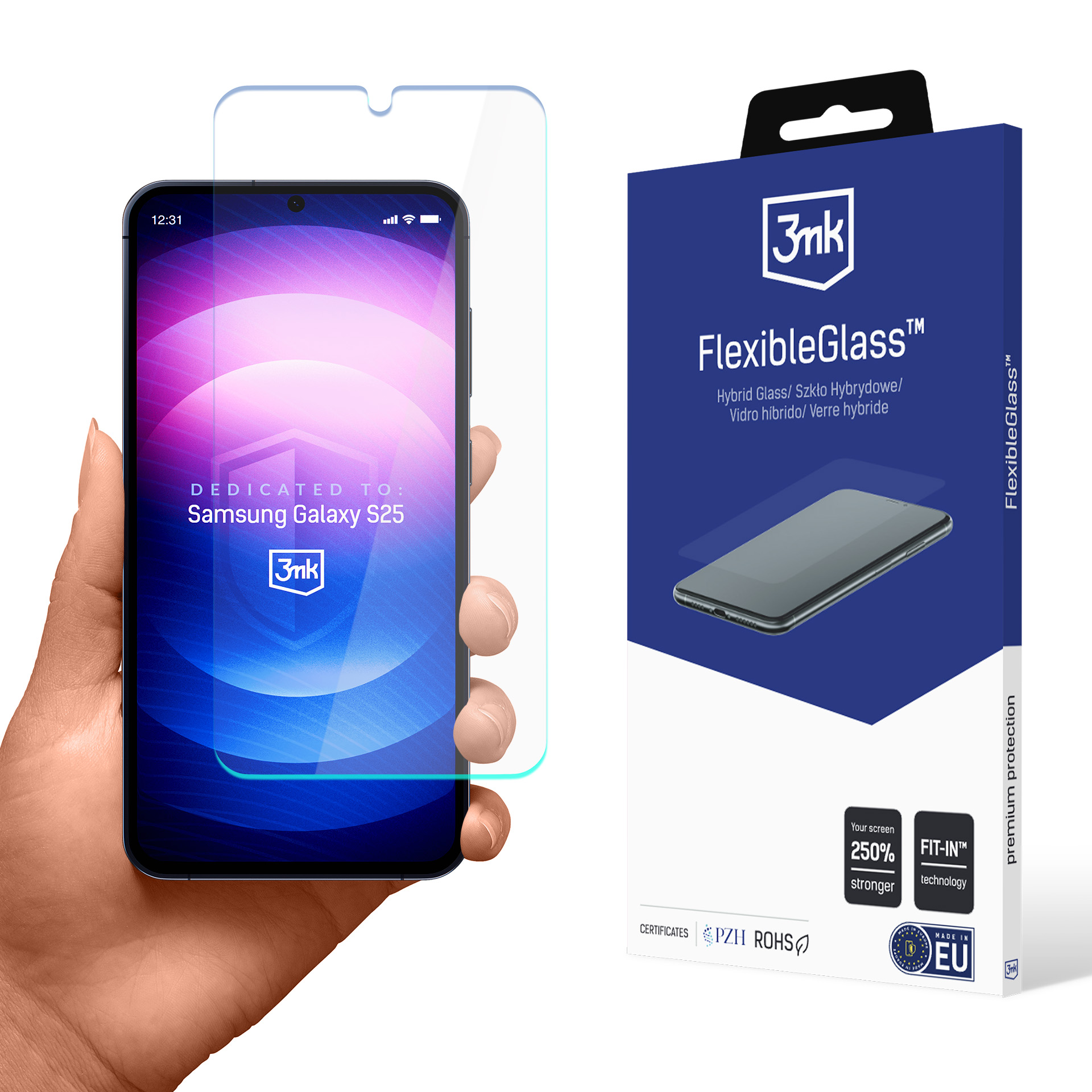 Hibrīdais aizsargstikls 3mk FlexibleGlass Samsung Galaxy S25