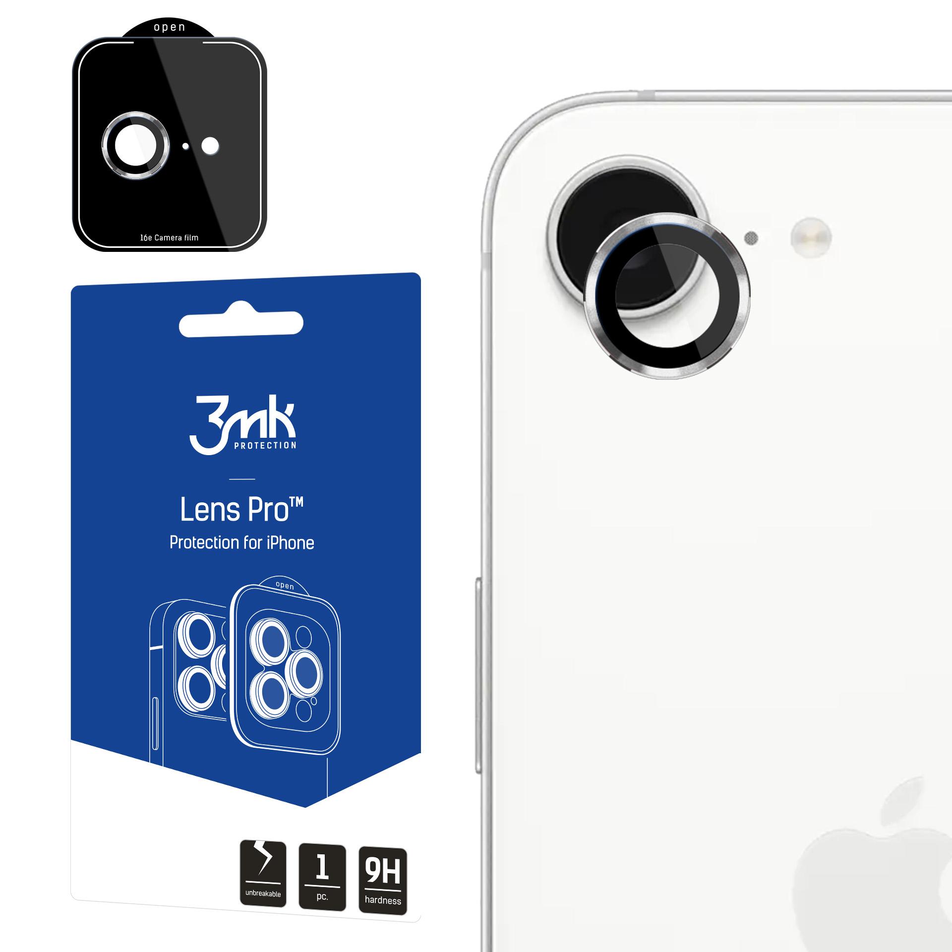 Rūdītais stikls kamerai 3mk Lens Protection Pro Sudraba Apple iPhone 16e