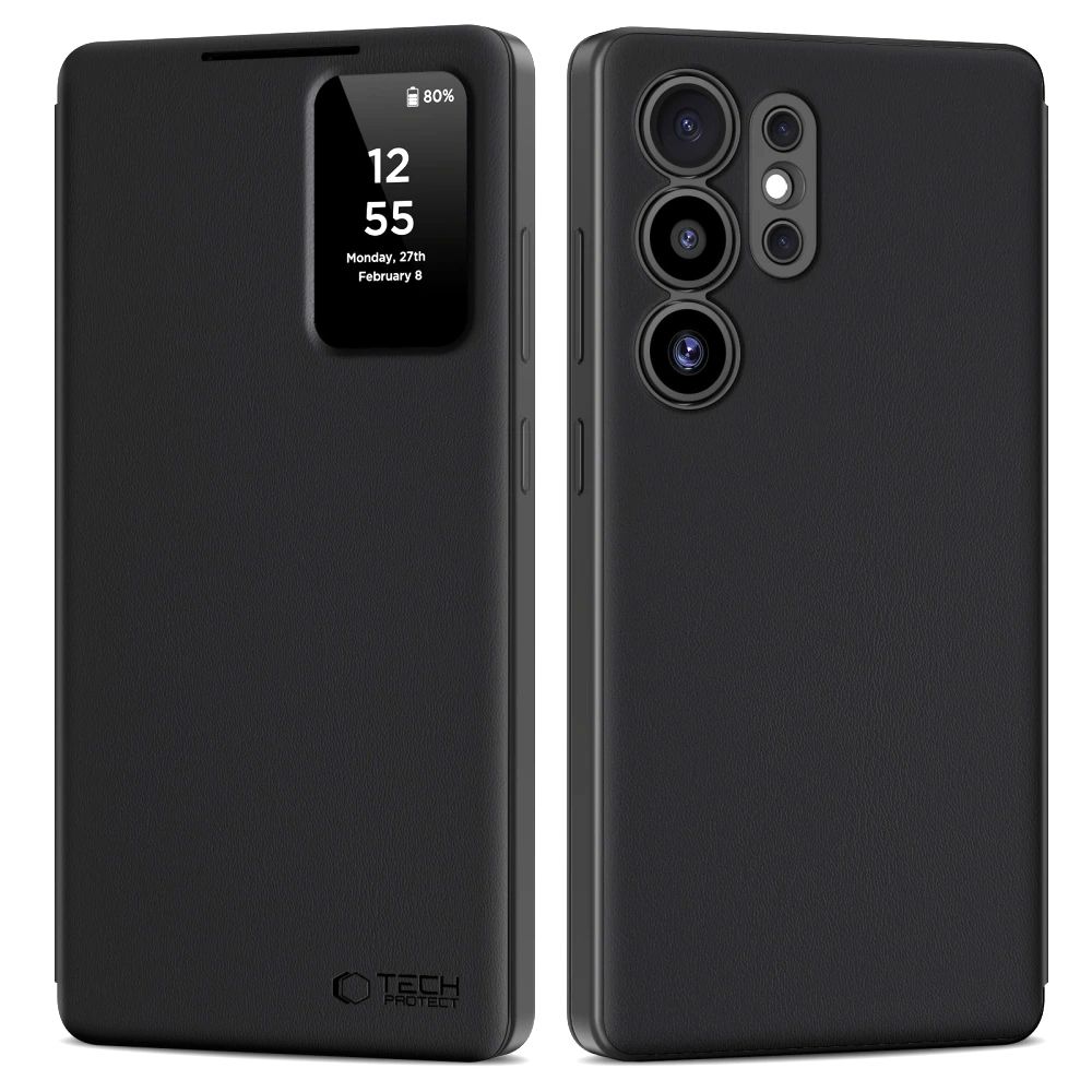 Tech-Protect Smart Wallet viedtālruņa apvalks Samsung Galaxy S25 Ultra - matēts melns