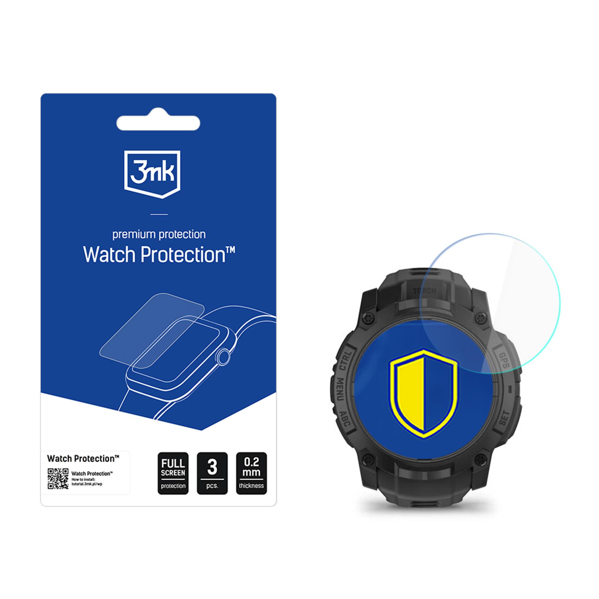 Viedpulksteņa aizsargstikls 3mk Watch Protection FlexibleGlass Garmin Instinct 3 Tactical Edition 50mm