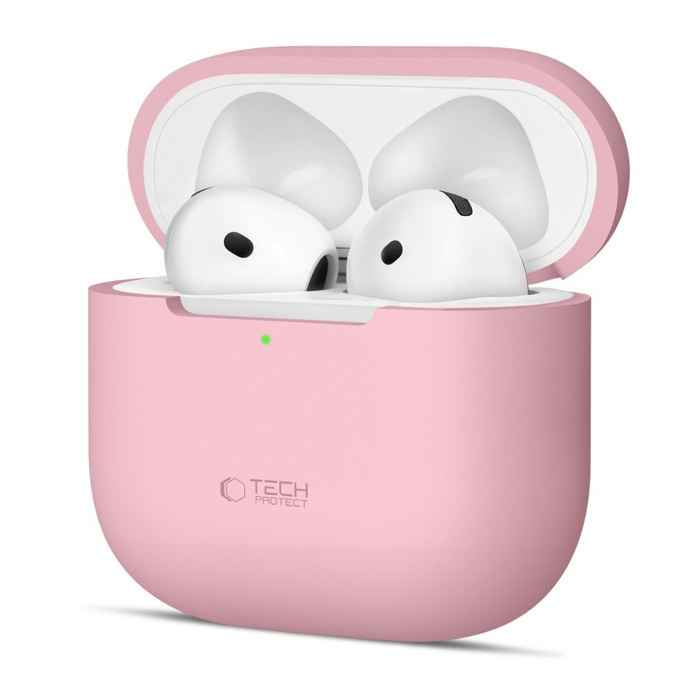 Tech-Protect silikona apvalks Apple AirPods 4 austiņām - rozā