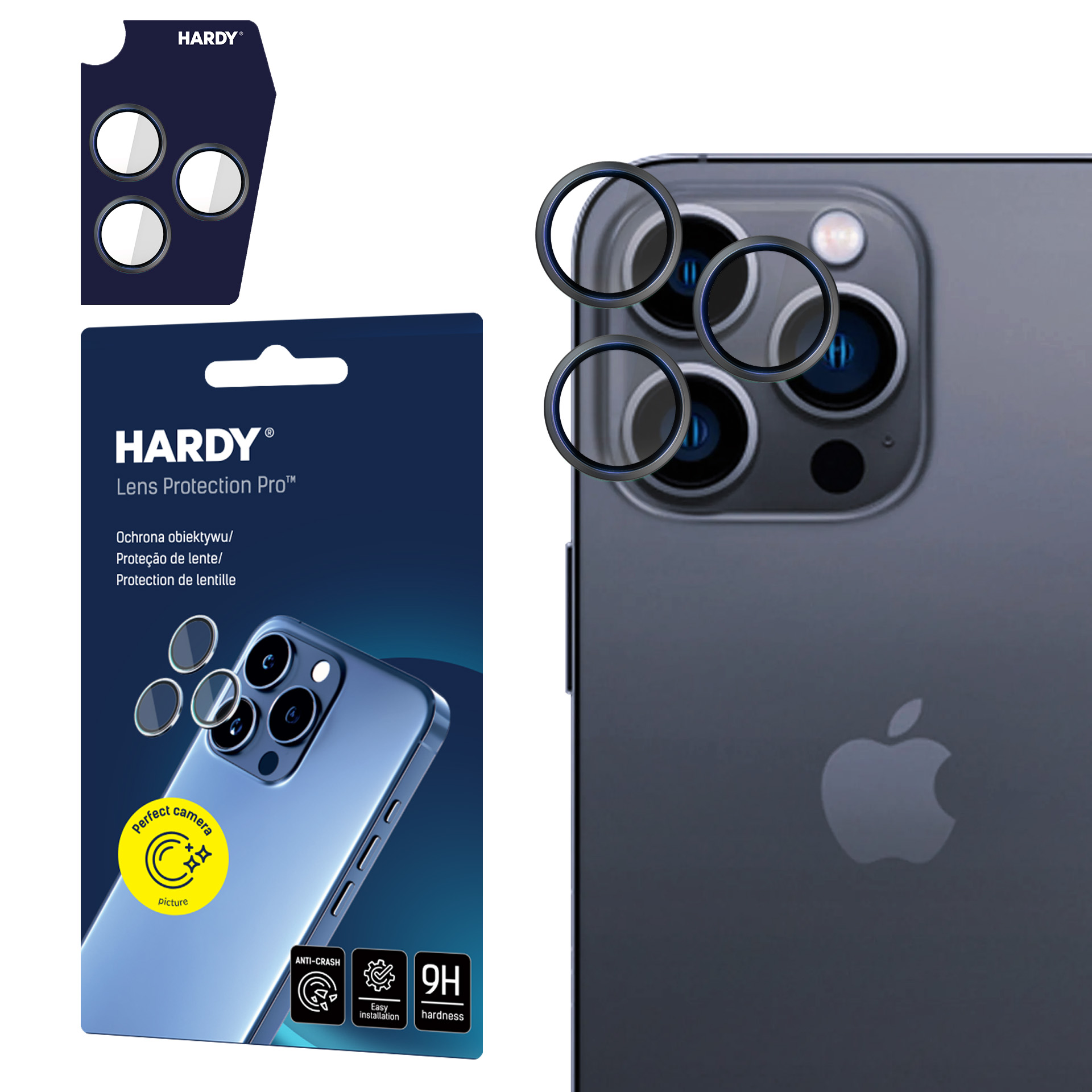 3mk HARDY objektīva aizsargstikls Apple iPhone 15 Pro Max - melna