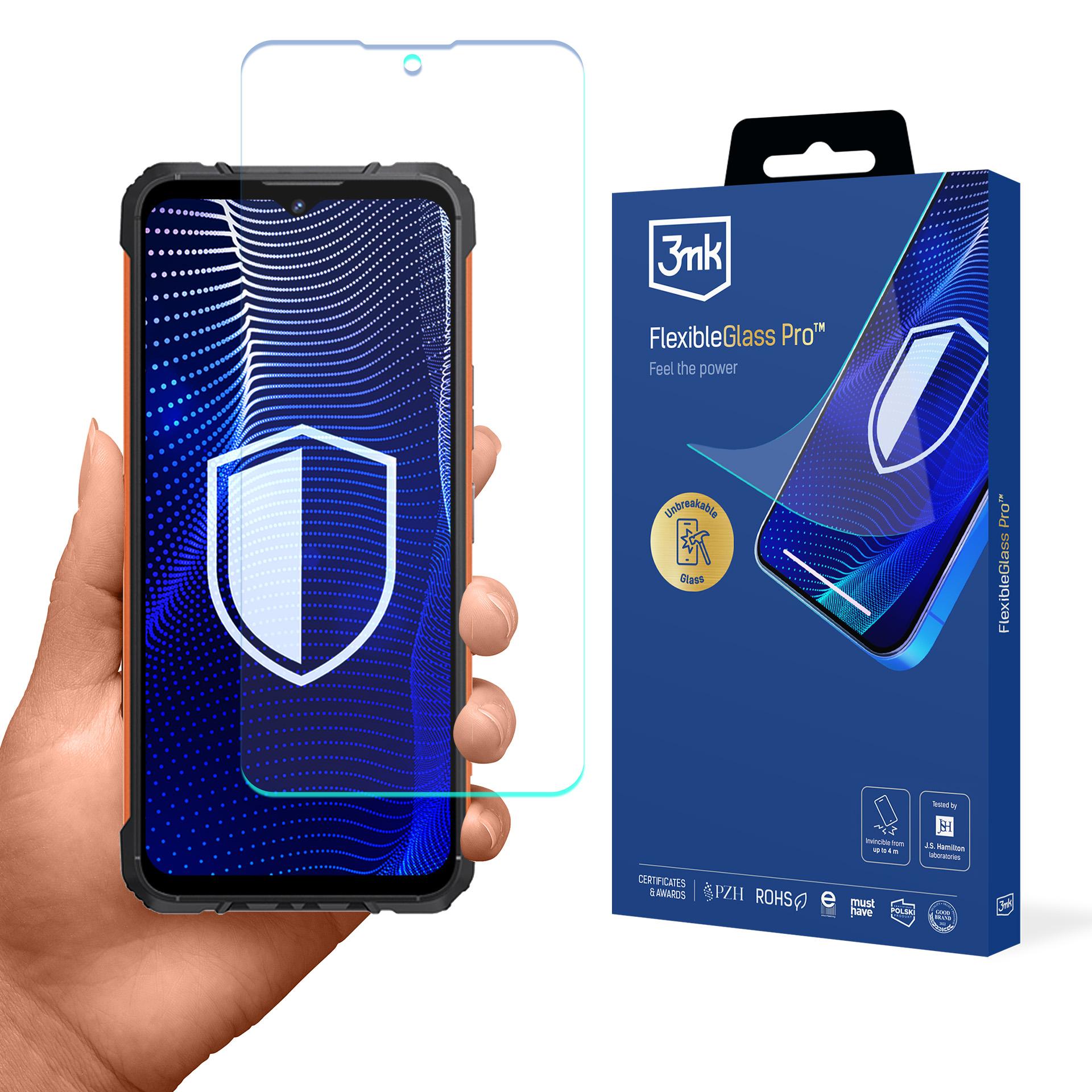 Hibrīdais stikls 3mk FlexibleGlass Pro paredzēts Cubot KingKong Ace 2