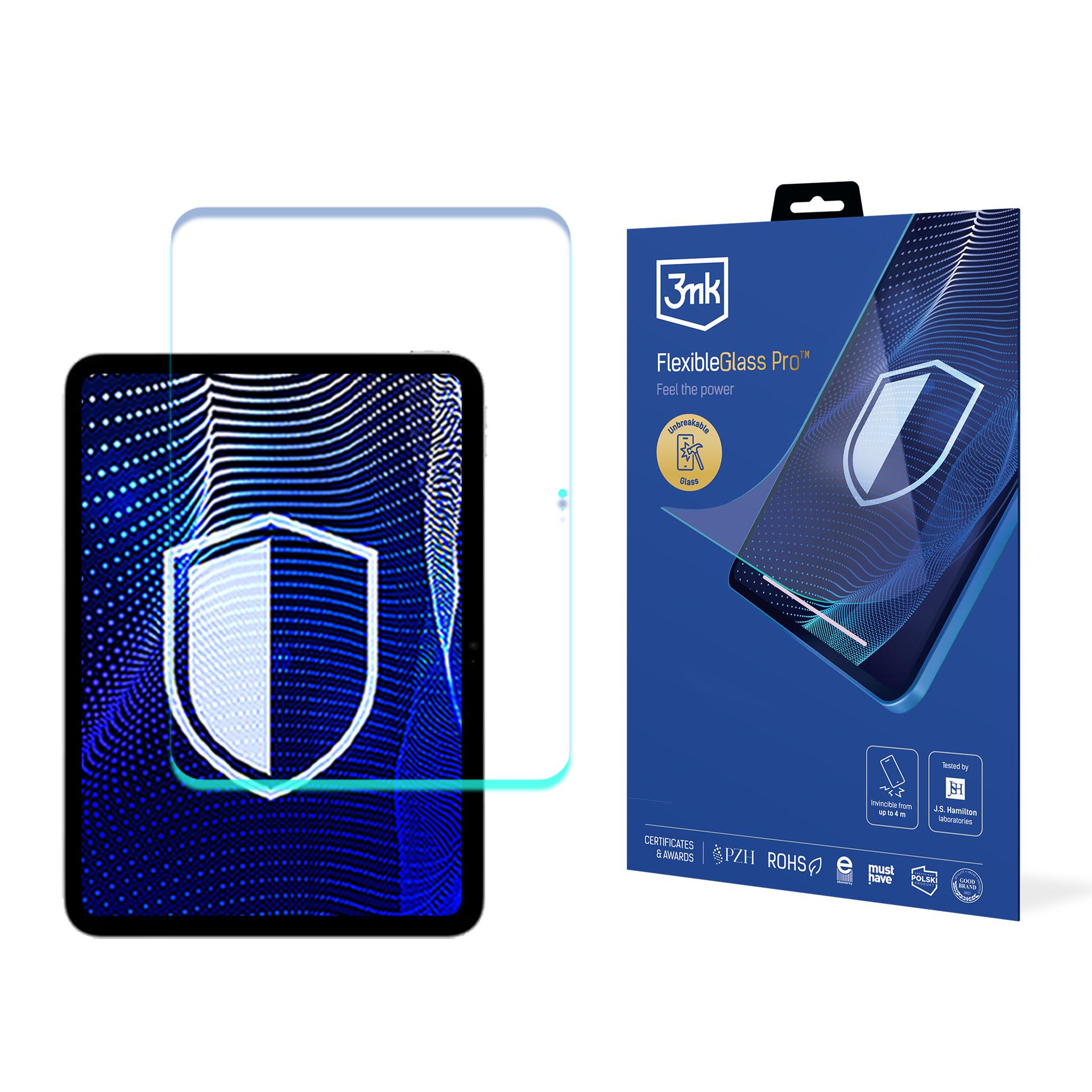 Hibrīdais stikls 3mk FlexibleGlass Pro iPad 10.9" 2022 / iPad Air 10.9" 2020 / 2022 planšetdatoram