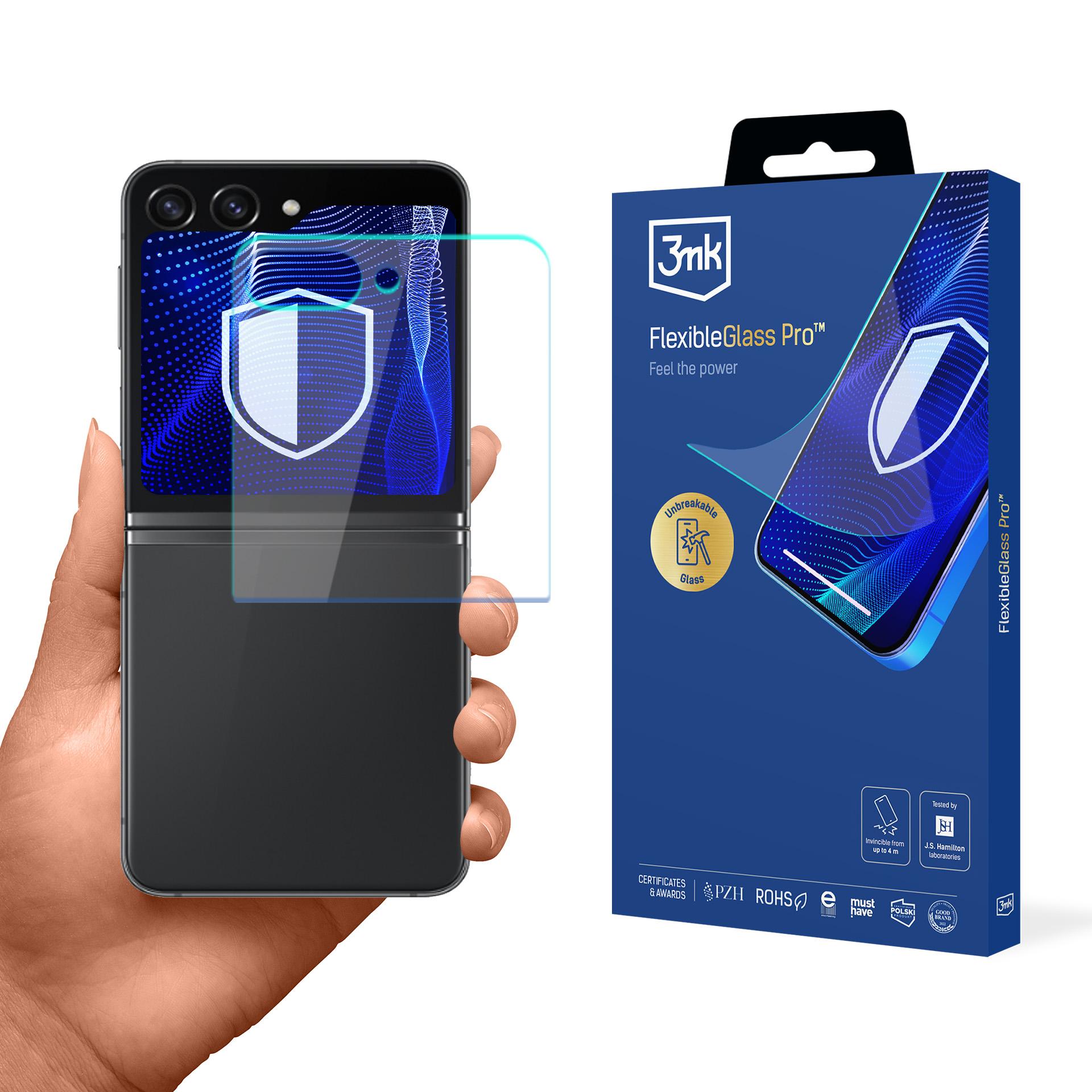 Hibrīdais stikls 3mk FlexibleGlass Pro paredzēts Samsung Galaxy Z Flip 6