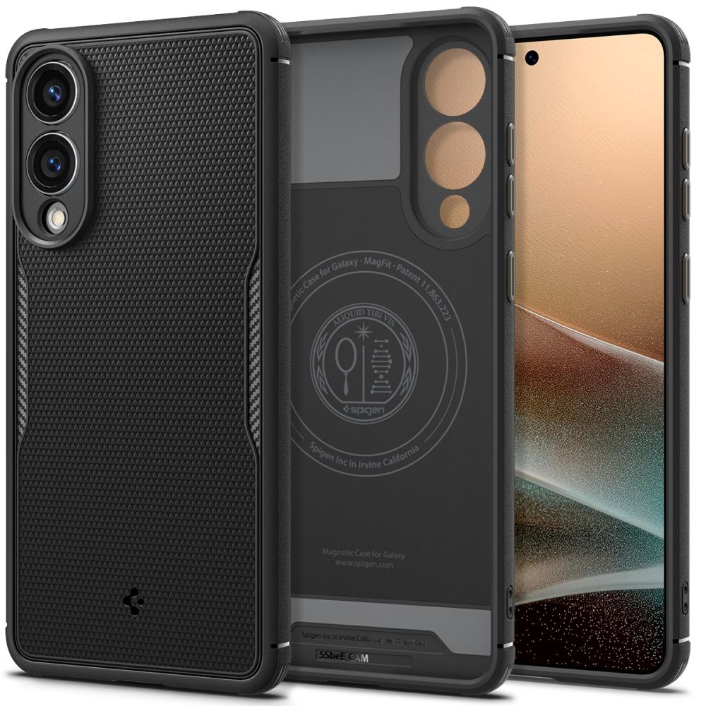 Spigen Core Armor Mag apvalks ar MagSafe Samsung Galaxy S25 Edge - Melns