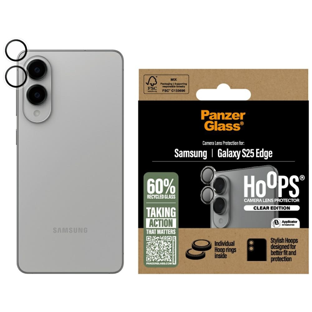 PanzerGlass Hoops objektīva aizsargstikls rūdīts stikls Samsung Galaxy S25 Edge - caurspīdīgs