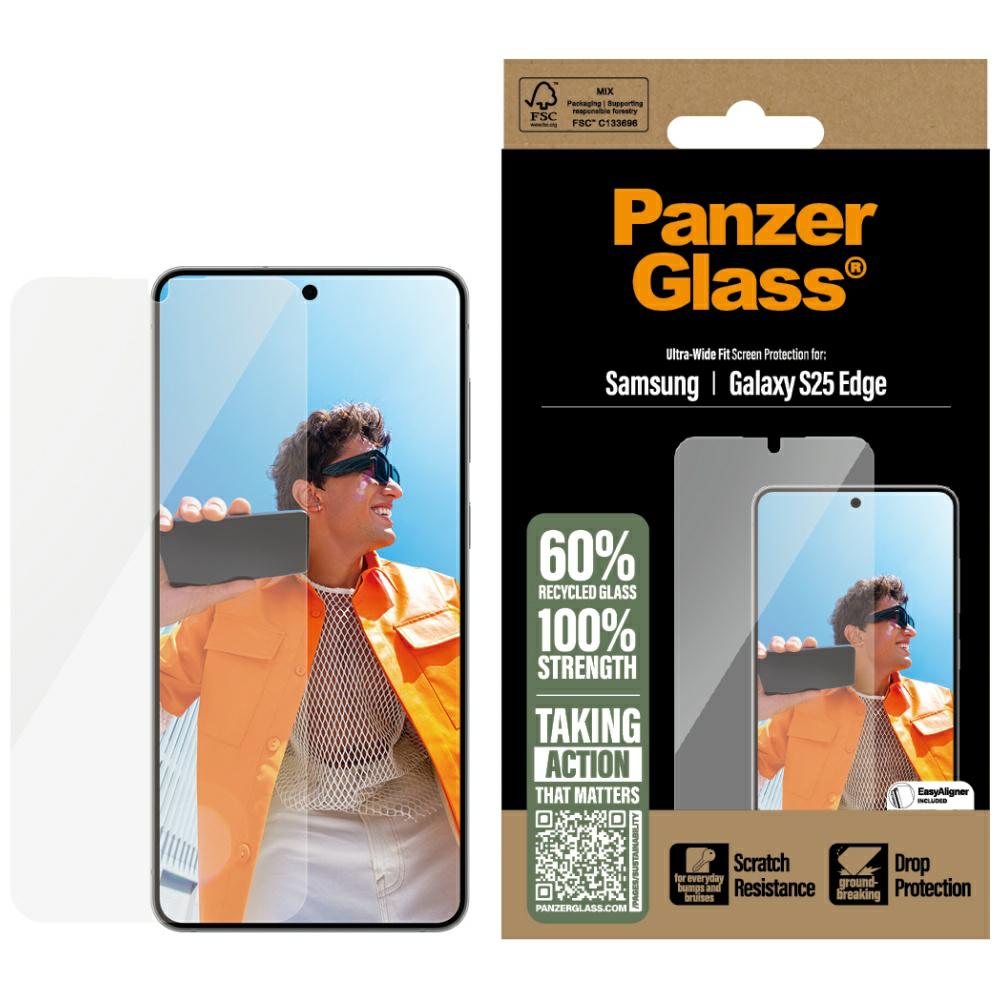 PanzerGlass Īpaši plāns rūdīts stikls Samsung Galaxy S25 Edge - caurspīdīgs