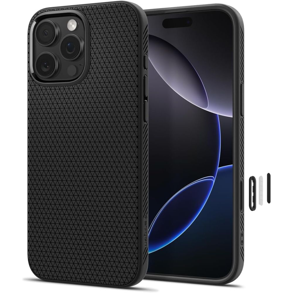 Viedtālruņa apvalks Spigen Liquid Air ”T” MagSafe iPhone 16 Pro Max - matēts melns