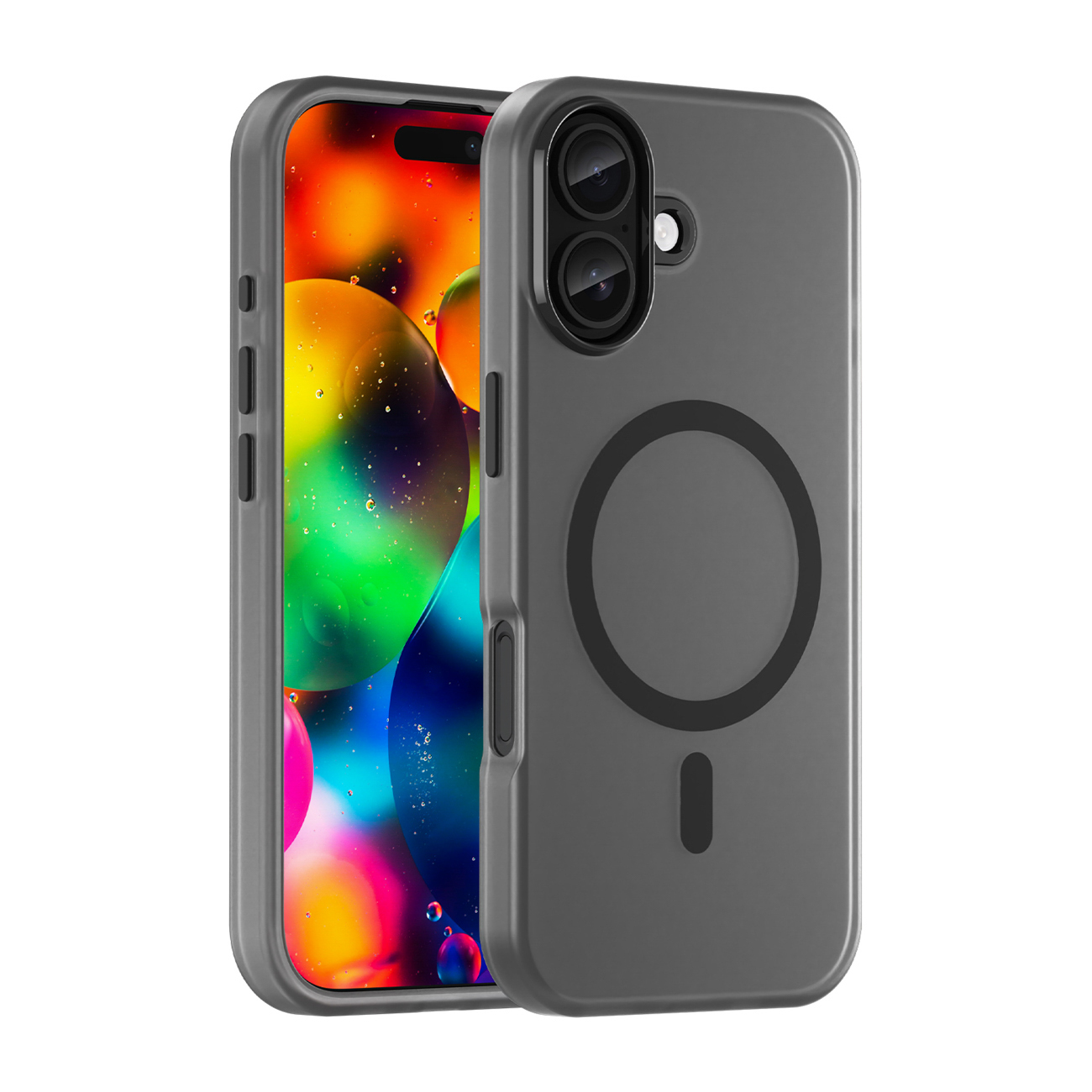 Magnētiskais abrazīvais viedtālruņa apvalks iPhone 17, saderīgs ar MagSafe - matēts melns