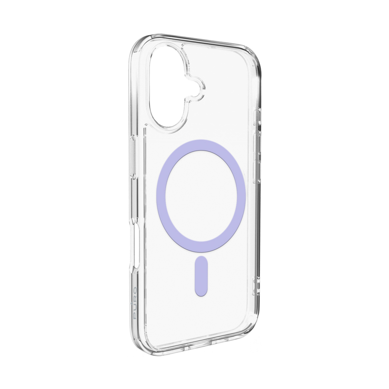 Puro Lite Mag TPU+PC viedtālruņa apvalks iPhone 17 – caurspīdīgs ar rozā riņķi