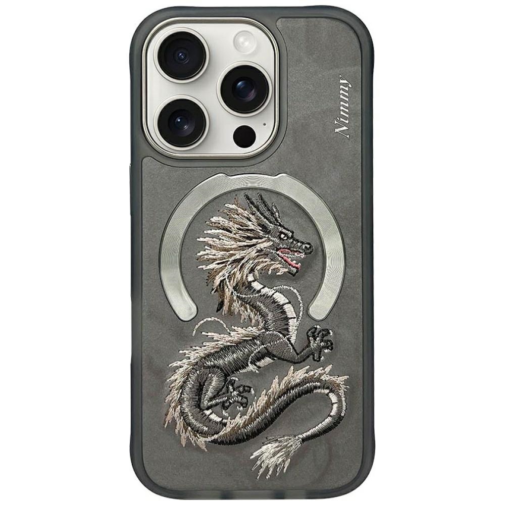 Nimmy Dragon Magnētiskais apvalks iPhone 16 Pro - pelēks