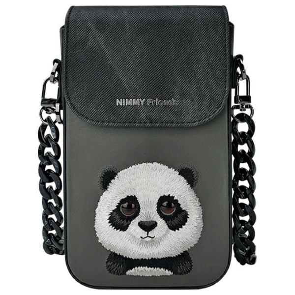 Nimmy Big Eyed Pet 2.0 Panda telefona soma - melns