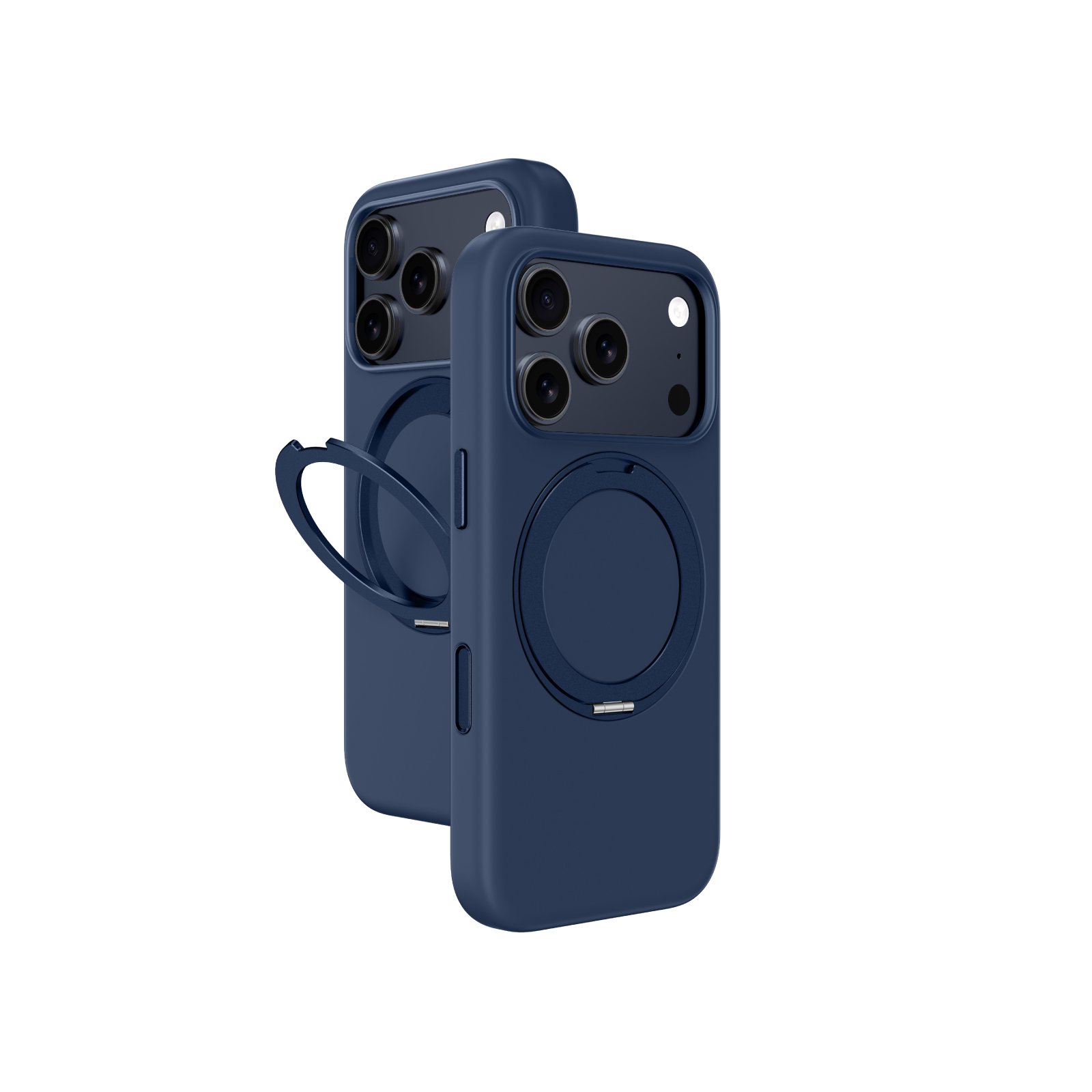 AmazingThing Cloudie viedtālruņa apvalks iPhone 17 Pro Max ar statīvu – zils