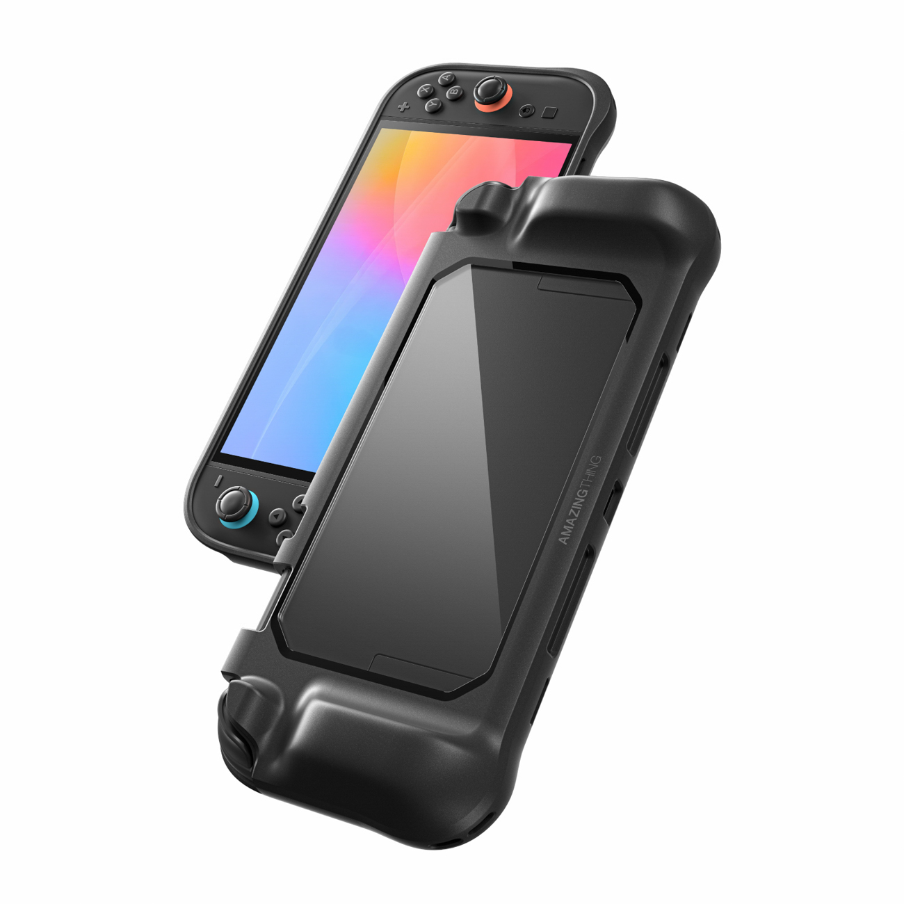 AmazingThing PlayShield Bunker aizsargstikls Nintendo Switch 2 - melns