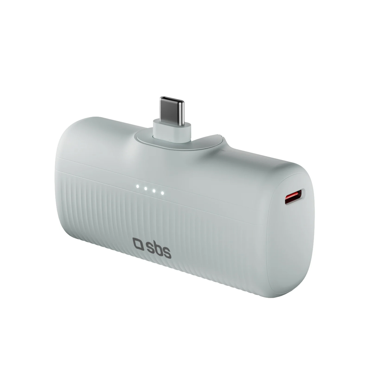 SBS EcoPower 5000 mAh 10W portatīvais lādētājs ar iebūvētu USB-C portu - pelēka