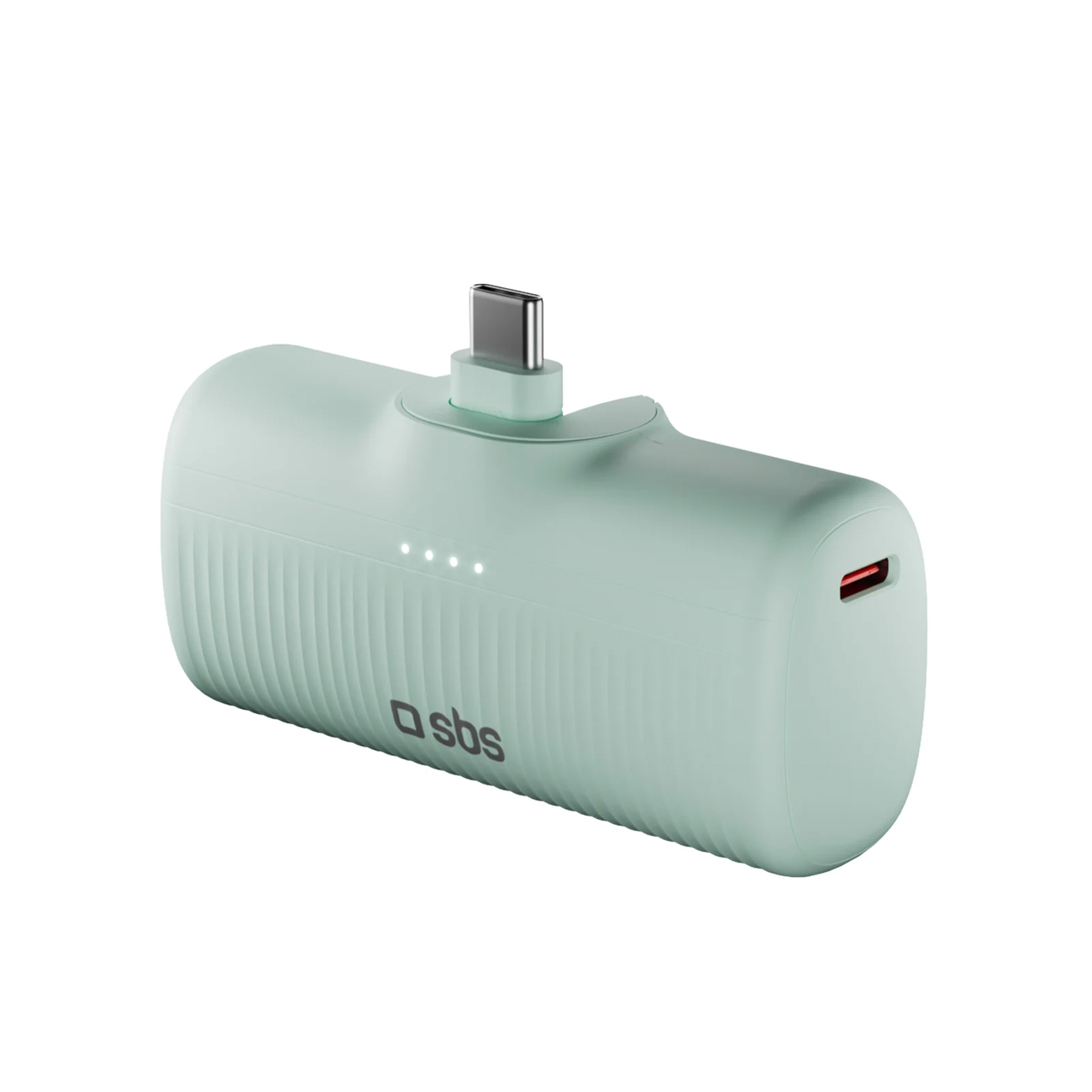 SBS EcoPower 5000 mAh 10W portatīvais lādētājs ar iebūvētu USB-C portu - zaļa