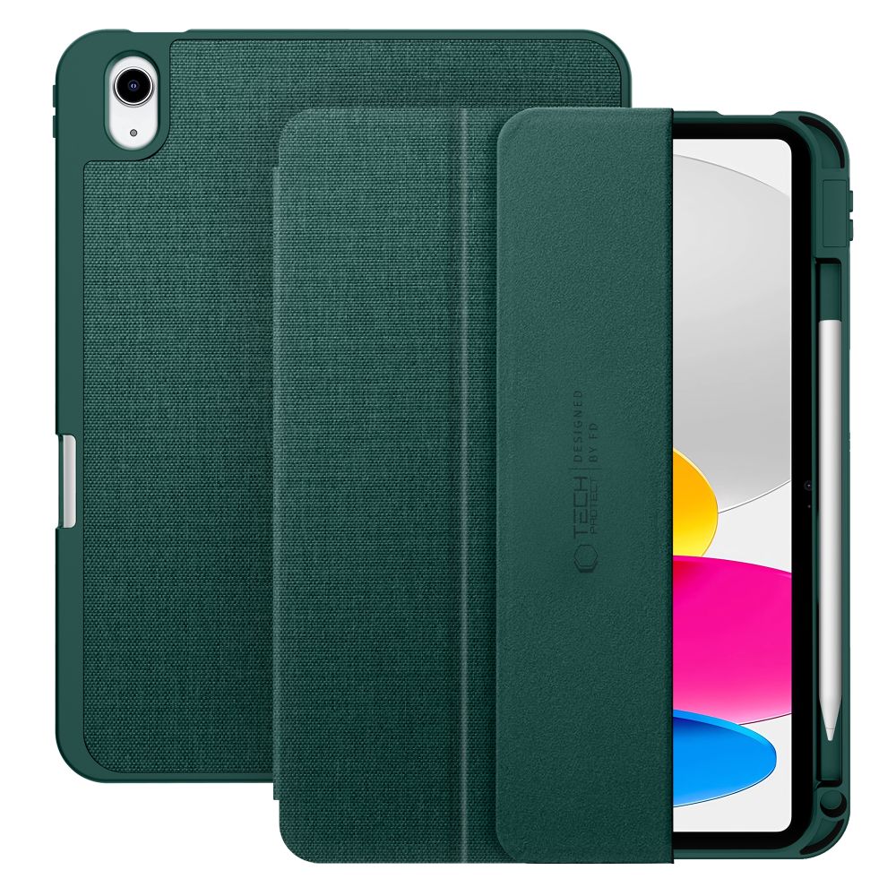 Tech-Protect SC Pen Canvas viedtālruņa apvalks iPad 10.9” 10 / 2022 / 11” 11 / 2025 - zaļš