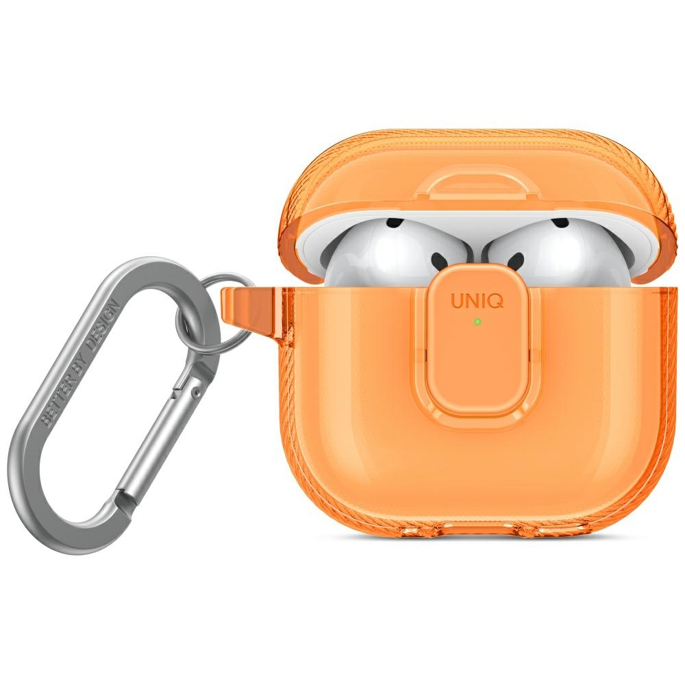 Uniq Glase Pro apvalks AirPods 4 - oranžs