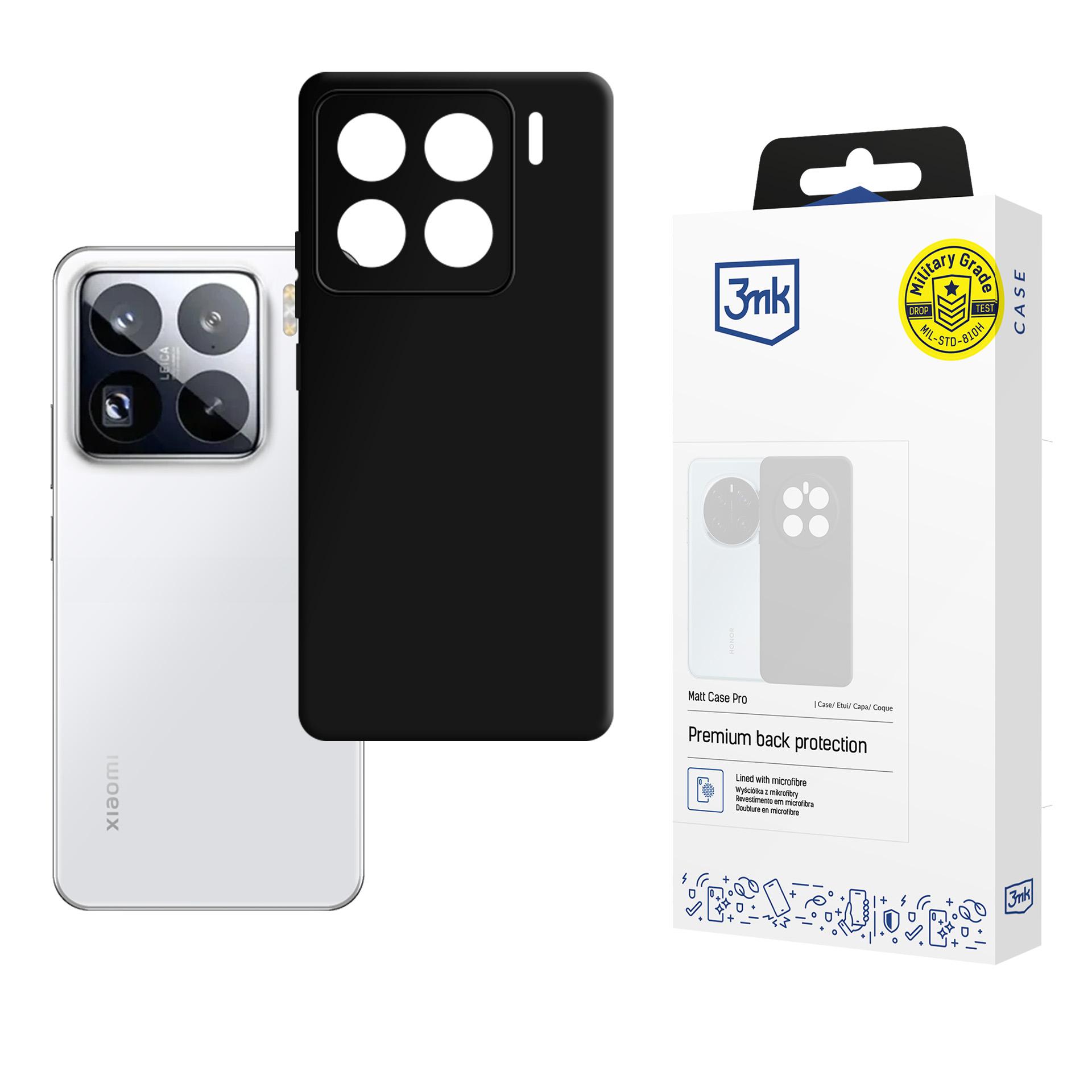 3mk Matētais viedtālruņa apvalks Pro Xiaomi 15 Pro - matēti melns